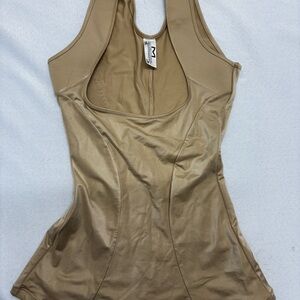 Maidenform Open Bust Shapewear Tan Bodysuit Size Medium